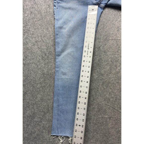 Madewell Jeans Womens 26 Light Wash The Perfect Vintage Raw Hem High Rise Ankle - Picture 7 of 16